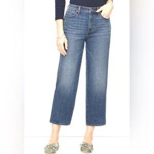 Talbots Cropped Stovepipe Jeans Relaxed Medium wash High rise Women’s 14 Stretch